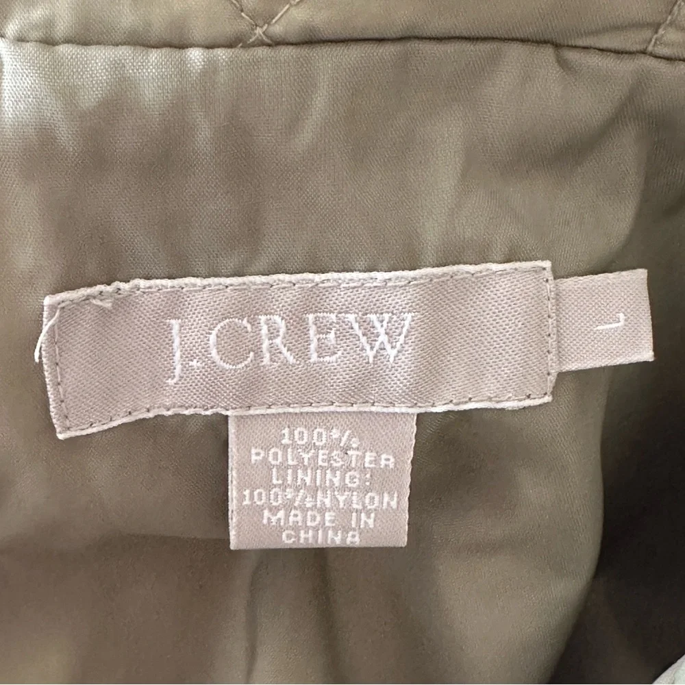 J.Crew Men’s Tan Hooded Jacket Lightweight Casual Zip Up Outdoor Coat Large